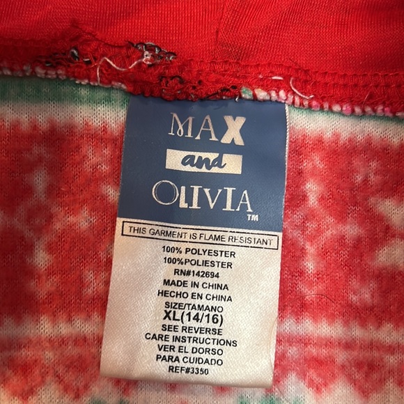 EUC Christmas PJs with deer hoodie - Picture 5 of 7